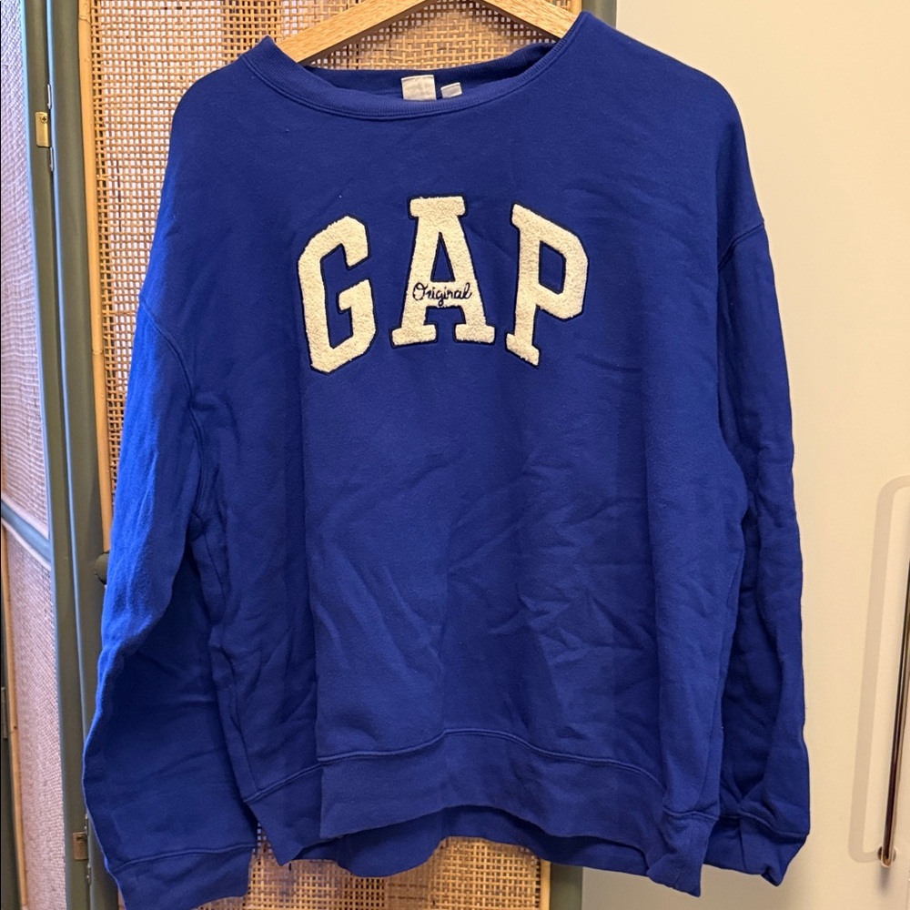 GAP Women's Royal Blue Logo Sweatshirt - Picture 4 of 4